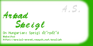 arpad speigl business card